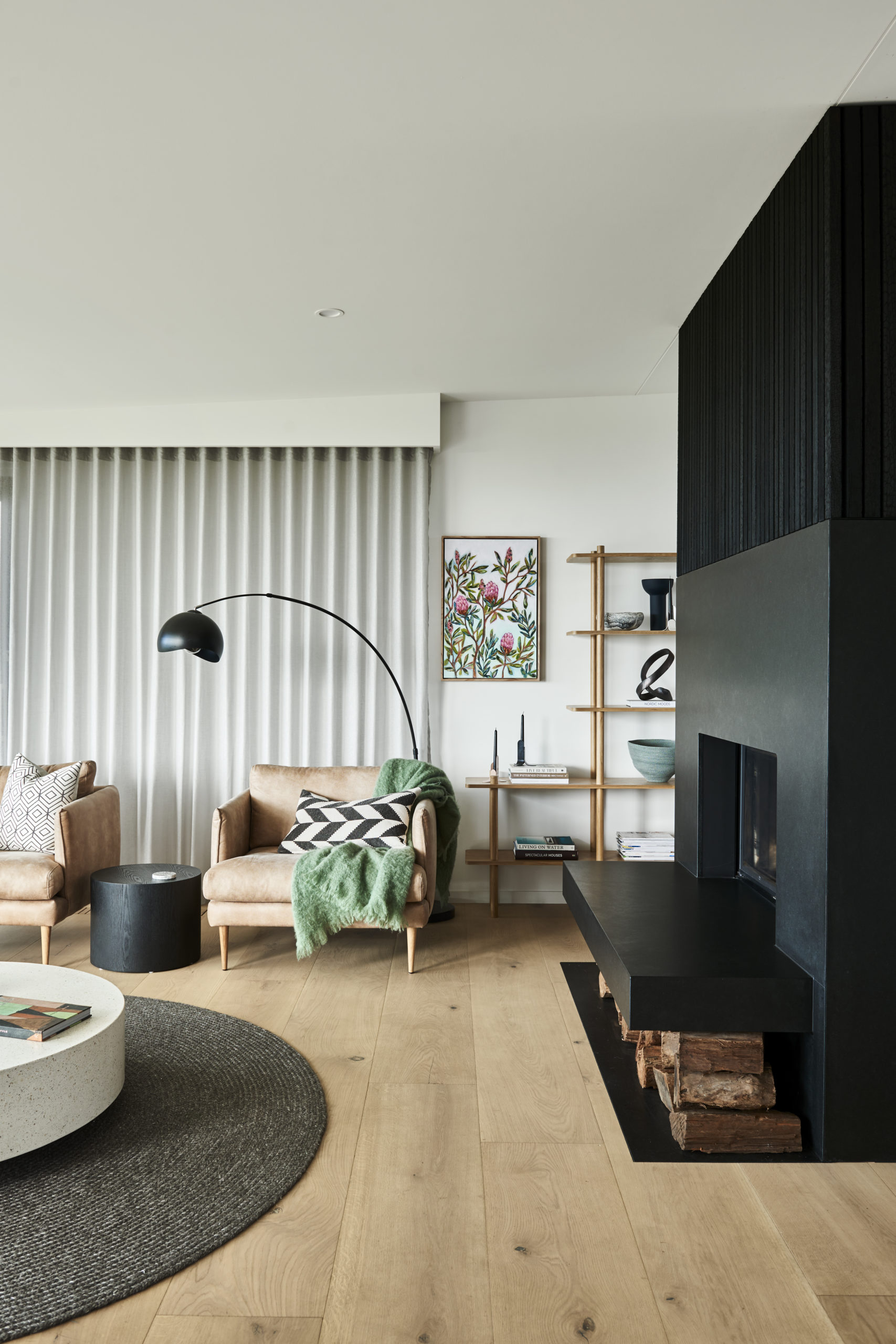 Patrick Dangerfield's contemporary home with honey-oak toned Otto XVII Sault European oak flooring